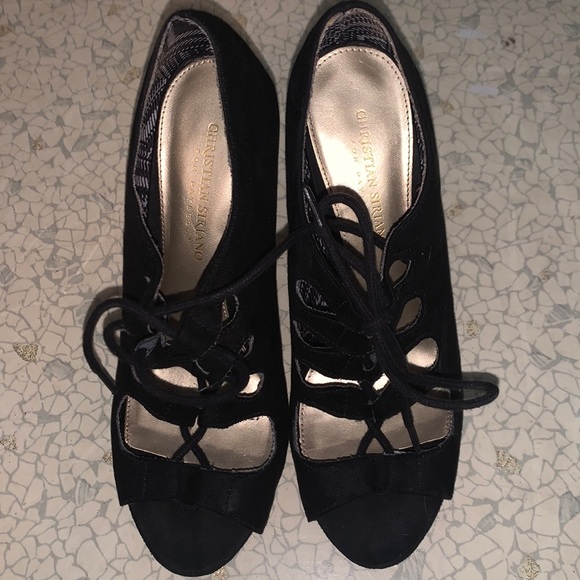 Christian Siriano Lace Up Heels - Picture 1 of 5